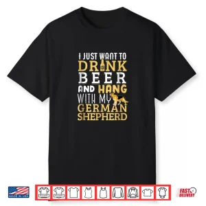 German Shepherd Dad Father Day Dog Lover Beer Shirt