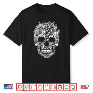 German Shepherd Dog Graphic Halloween Skull Costumes Shirt