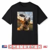 German Shepherd Dog Selfie With Ufos Aliens Graphic Shirt
