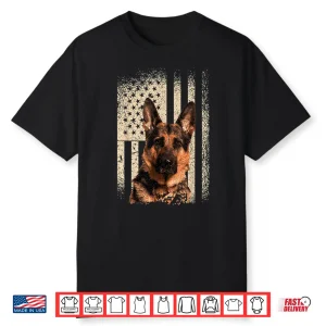 German Shepherd Dog Usa Patriotic Memorial Shirt