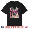 German Shepherd Face Heart Glasses Valentines Day Dog Shirt