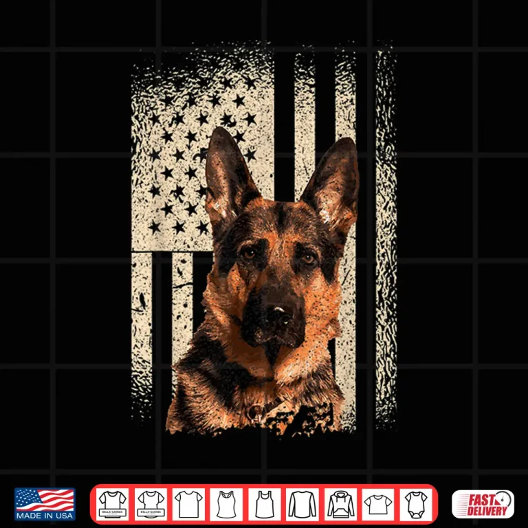 Design German Shepherd Dog USA Patriotic Memorial Shirt