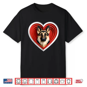 German Shepherd Heart Cute Gsd Puppy Dog Lover Shirt