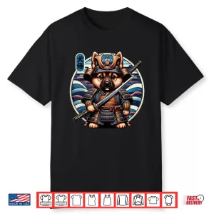 Japanese Samurai Dog Tattoo German Shepherd Kawaii Ninja Shirt