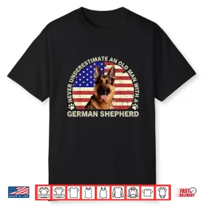 Never Underestimate An Old Person With A German Shepherd Shirt