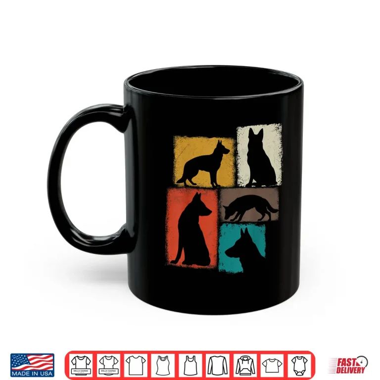Mug Shepherd Vintage Collage German Shepherd Mom Dog Lover Shirt