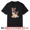 Watercolor German Shepherd Puppy Professional Minimalist Modern Graphic Shirt