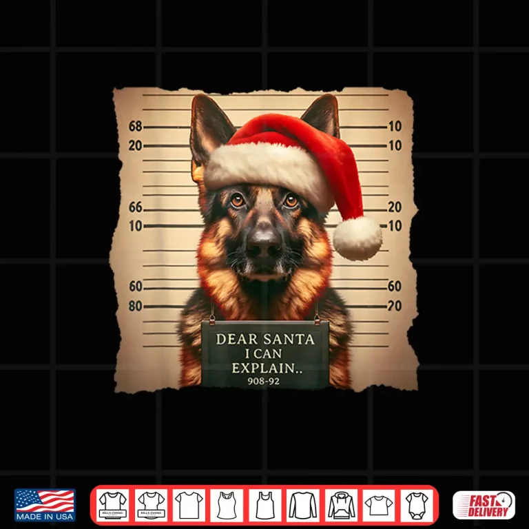 Design German Shepherd Dog Christmas Dear Santa I Can Explain Shirt