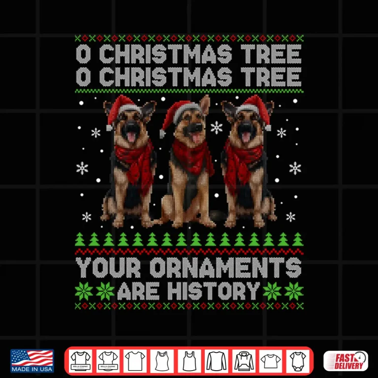 Design German Shepherd Dog Oh Christmas Tree Ugly Xmas Sweater Shirt