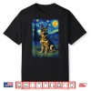 German Shepherd Starry Night Professional Minimalist Modern Graphic Shirt