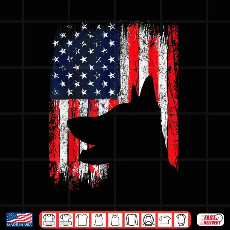 Design USA American Flag German Shepherd Patriotic Dog Lover Shirt