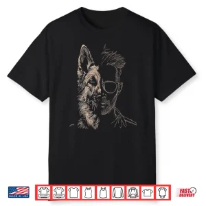 German Shepherd Dad Dog Art Lover Fathers Day Shirt
