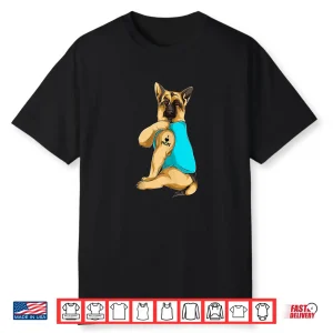 German Shepherd I Love Mom Tattoo Apparel Dog Mom Gift Shirt