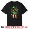 St Patrick Day Lucky Shamrock Leprechaun Dog German Shepherd Shirt