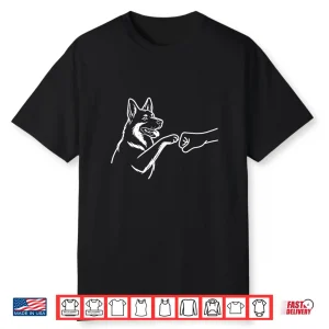 German Shepherd Punch Hand Friendship Fist Bump Dog Lovers Shirt