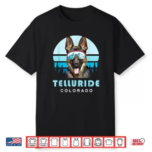 German Shepherd Winter Ski Telluride Colorado Dog Lover Shirt