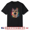 Men’S Colourful Watercolour German Shepherd Dog Shirt