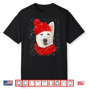 White German Shepherd Dog Scarf Christmas Sweater Xmas Pet Shirt