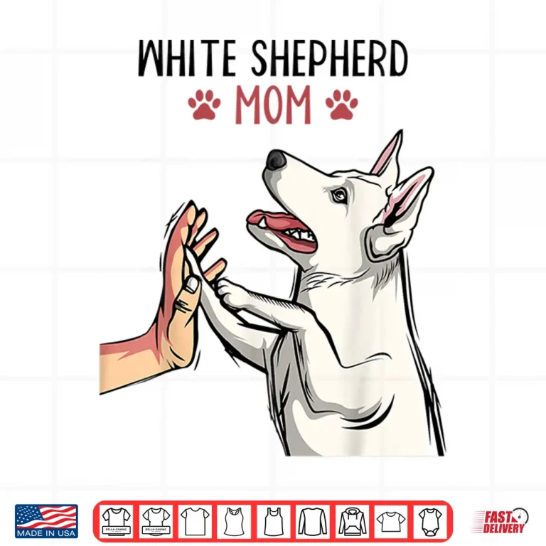 Design White German Shepherd Mom Dog Girls Women Shirt