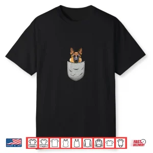 Cute German Shepherd Alsatian For Dog Lovers Pocket Owner Shirt
