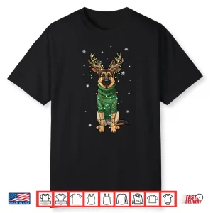 Dog Christmas Outfit German Shepherd Reindeer Christmas Shirt