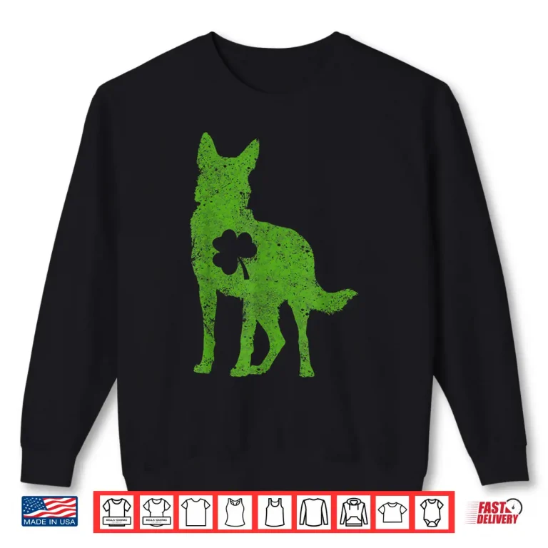 Sweatshirt German Shepherd St Patricks Day Men Dog Shamrock Shirt