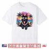 Hawaiian Black German Shepherd Dog Colorful Tropical Summer Shirt