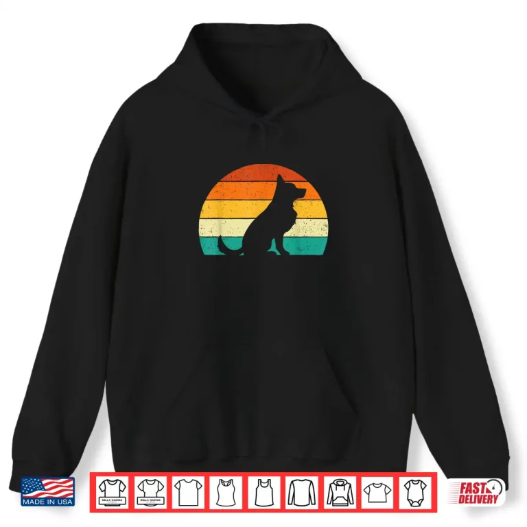Hoodie Retro Distressed German Shepherd Dog Lover Pet Owner Shirt