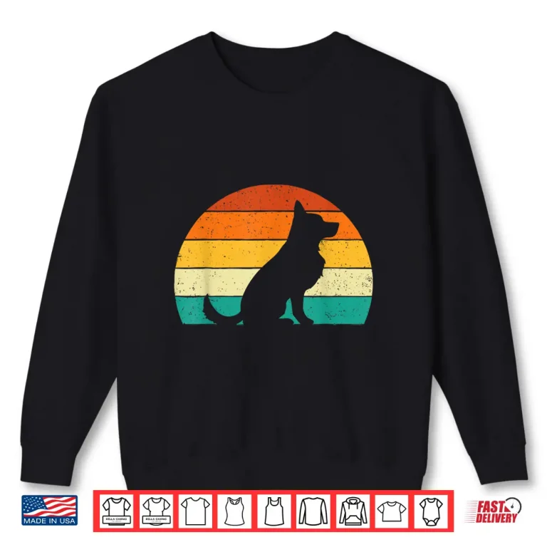 Sweatshirt Retro Distressed German Shepherd Dog Lover Pet Owner Shirt