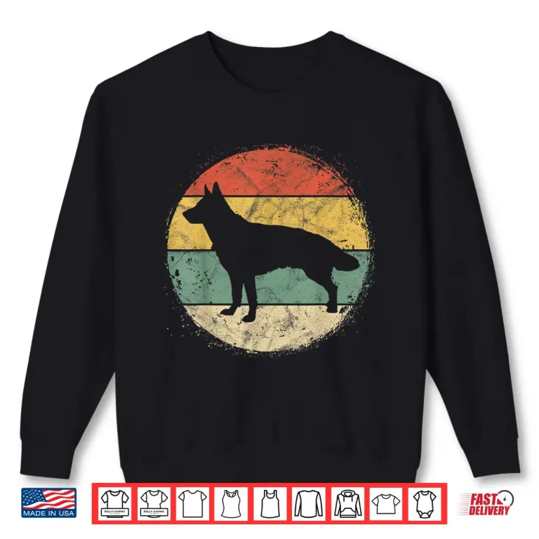 Sweatshirt Circular Retro German Shepherd Owner Gift Shepard Dad Mom Shirt