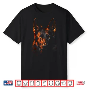 German Shepherd Graphic Pet Illustration Dog German Shepherd Shirt