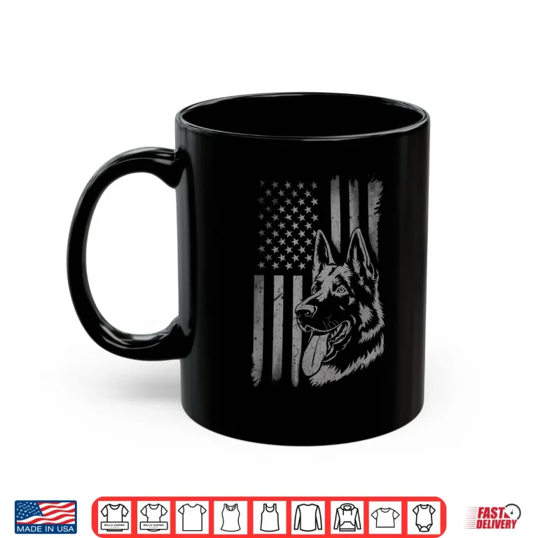 Mug Patriotic German Shepherd American Flag Fourth Of July Shirt