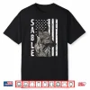 Sable German Shepherd Dog American Flag Patriotic Shirt