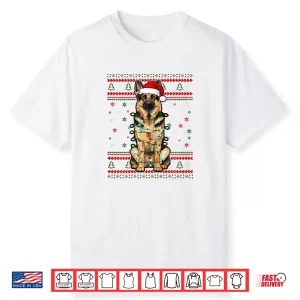 Dog Christmas German Shepherd Christmas Lights Ugly Sweater Shirt