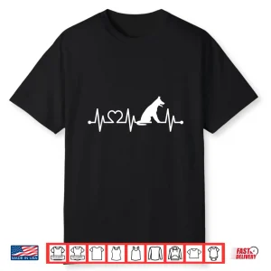 Ecg Heartbeat German Shepherd Pulse For Dog Owners Shirt