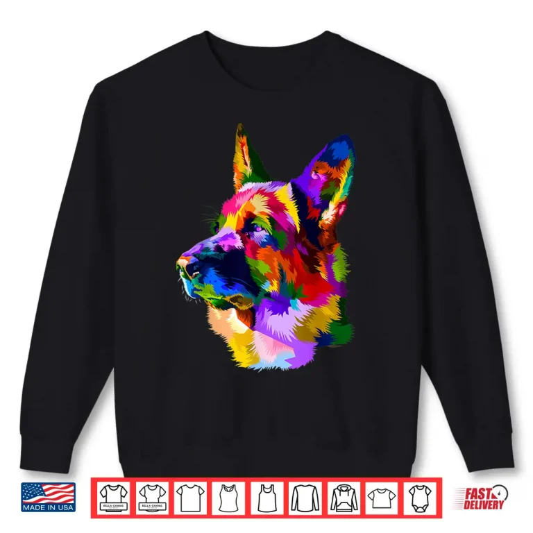 Sweatshirt Colorful shepherd police german shepherd dog portrait Shirt