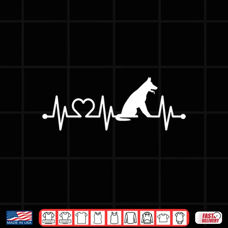 Design ECG Heartbeat German Shepherd Pulse for Dog Owners Shirt