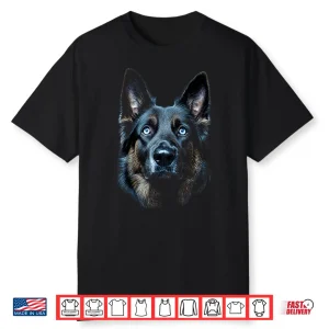 German Shepherd Dog Motif Pet Blue Eyes German Shepherd Shirt