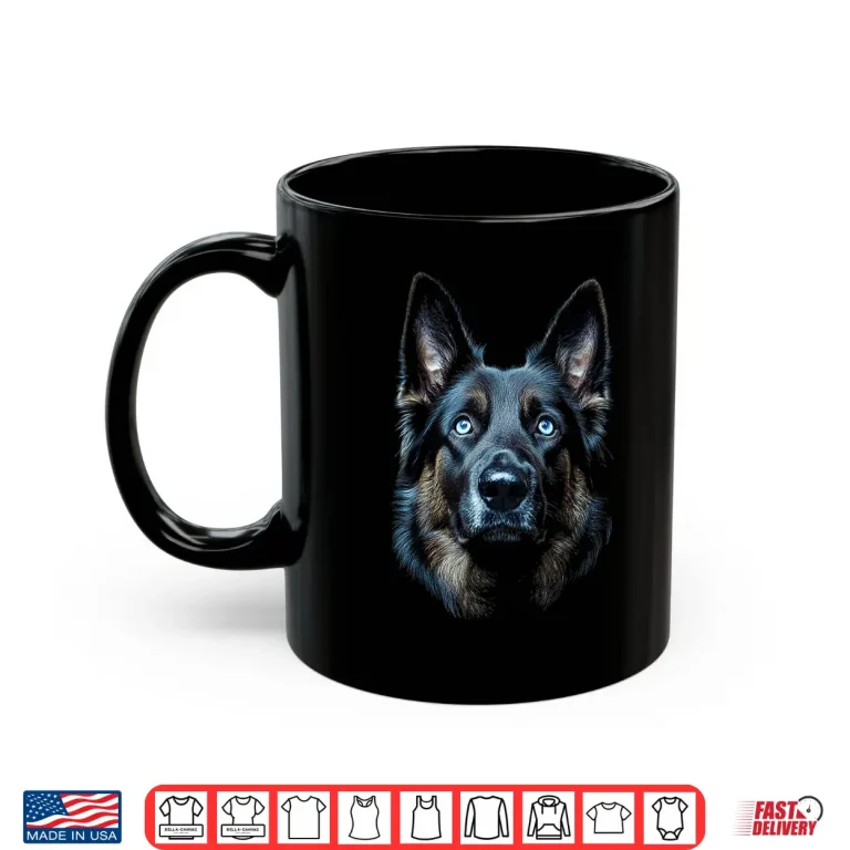 Mug German Shepherd Dog Motif Pet Blue Eyes German Shepherd Shirt