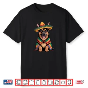 German Shepherd Mexican Sombrero Mexico Cinco De Mayo Dog Shirt