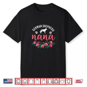 German Shepherd Nana Dog Gifts Women Grandma Lover Christmas Shirt