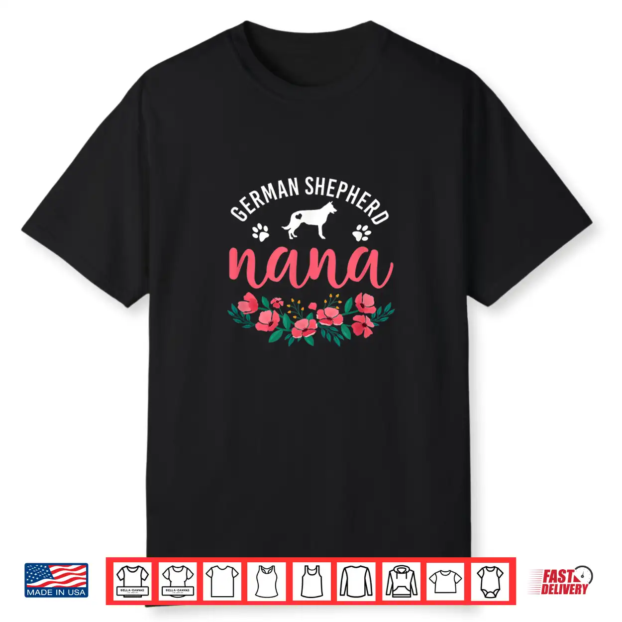 German Shepherd Nana Dog Gifts Women Grandma Lover Christmas Shirt German Shepherd Nana Dog Gifts Women Grandma Lover Christmas Shirt