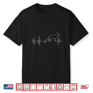 German Shepherd Pulse Heartbeat Dog Lover Pet Owner Shirt
