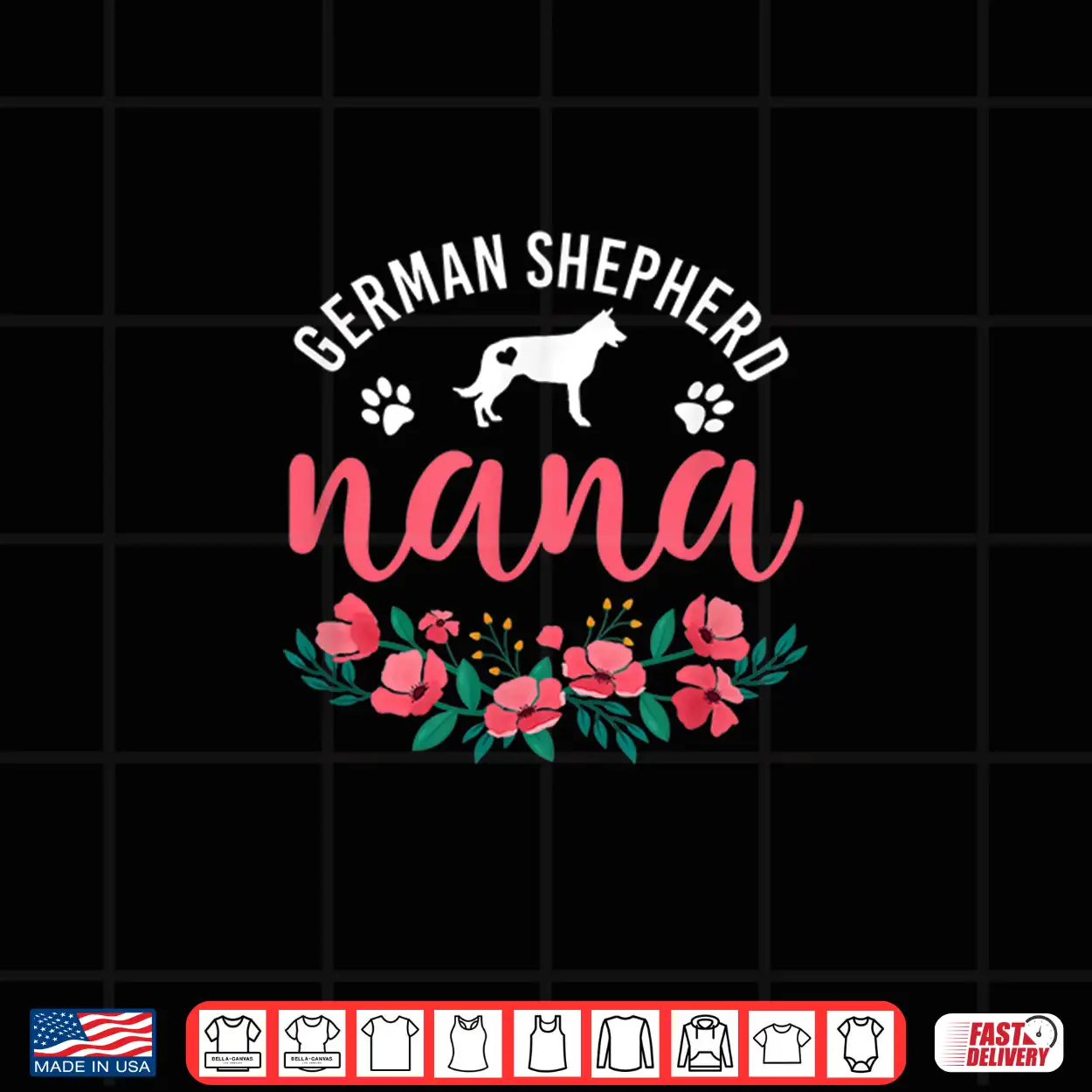German Shepherd Nana Dog Gifts Women Grandma Lover Christmas Shirt German Shepherd Nana Dog Gifts Women Grandma Lover Christmas Shirt