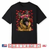 German Shepherd With Heart Glasses Rose Valentine’S Day Dog Shirt