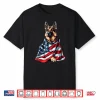 German Shepherd With American Flag Shirt