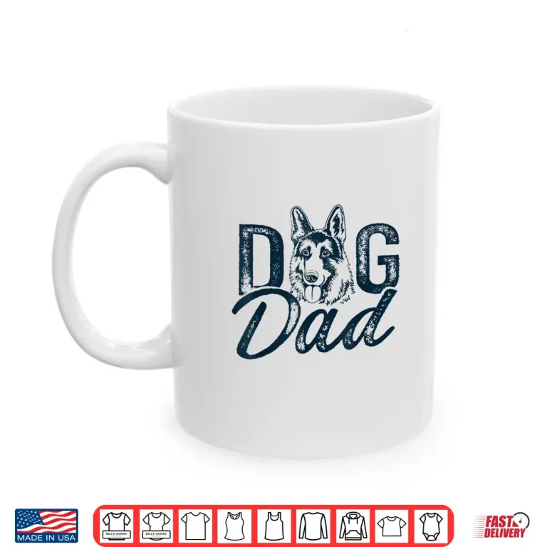 Mug Mens German Shepherd Dog Dad Shirt