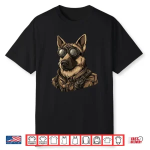 Steampunk German Shepherd Dog Steam Punk Dog Shirt