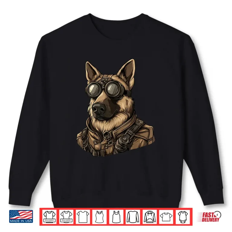 Sweatshirt Steampunk German Shepherd Dog Steam Punk Dog Shirt
