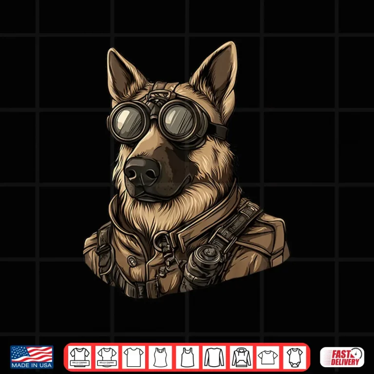 Design Steampunk German Shepherd Dog Steam Punk Dog Shirt